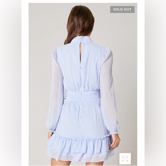 Sugarlips Shirred Ruffle Dress Size M - Picture 3 of 3